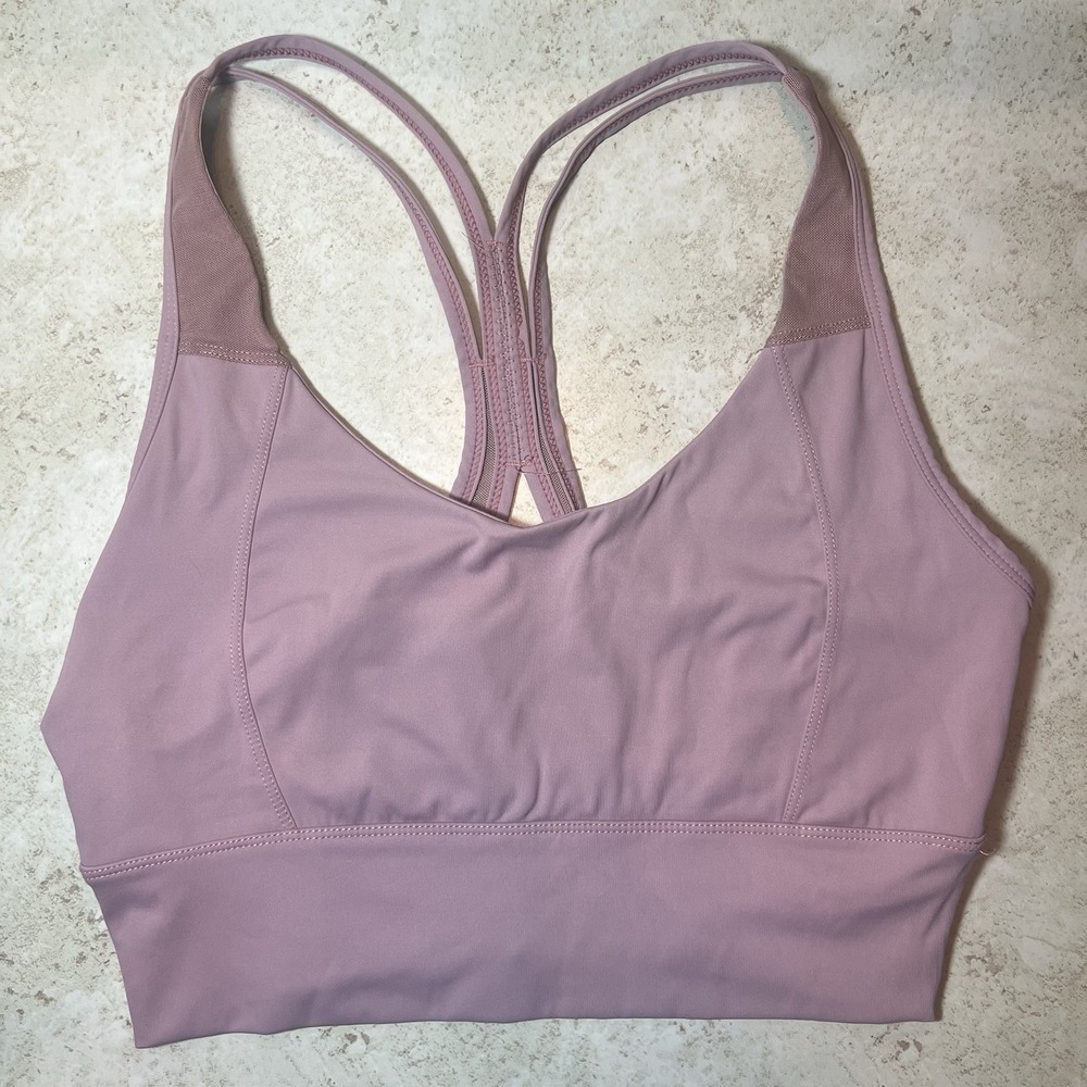 0 To 5 Sports Bra Women's Size Large Athletic Mauve Pink Rose Butter Soft